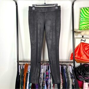Free People Black Faux Leather Look Leggings
